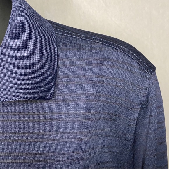 Izod Golf Shirt Long sleeve Navy Size Medium - Picture 3 of 8
